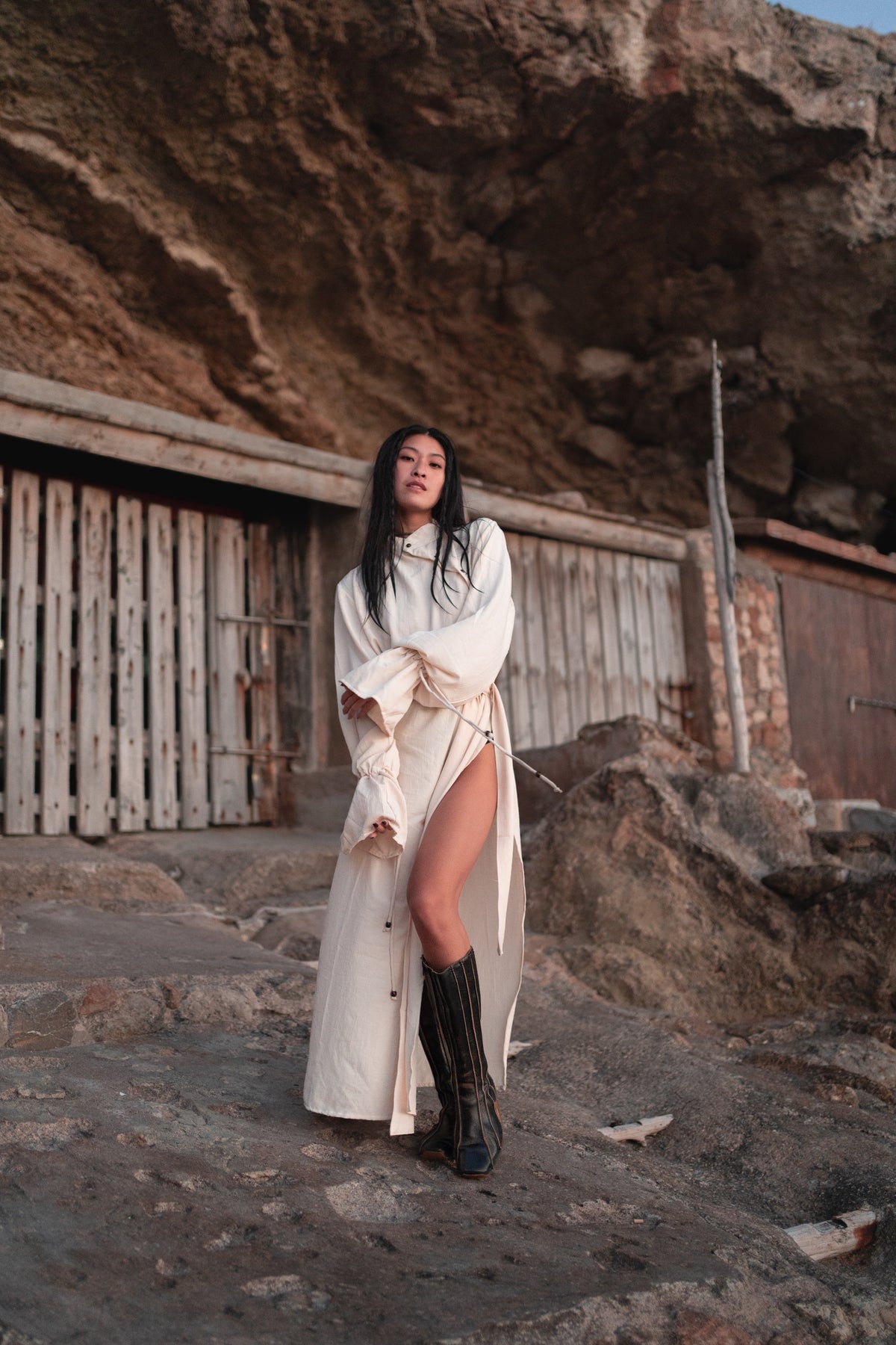 japanese style kimono long shirt white shirt