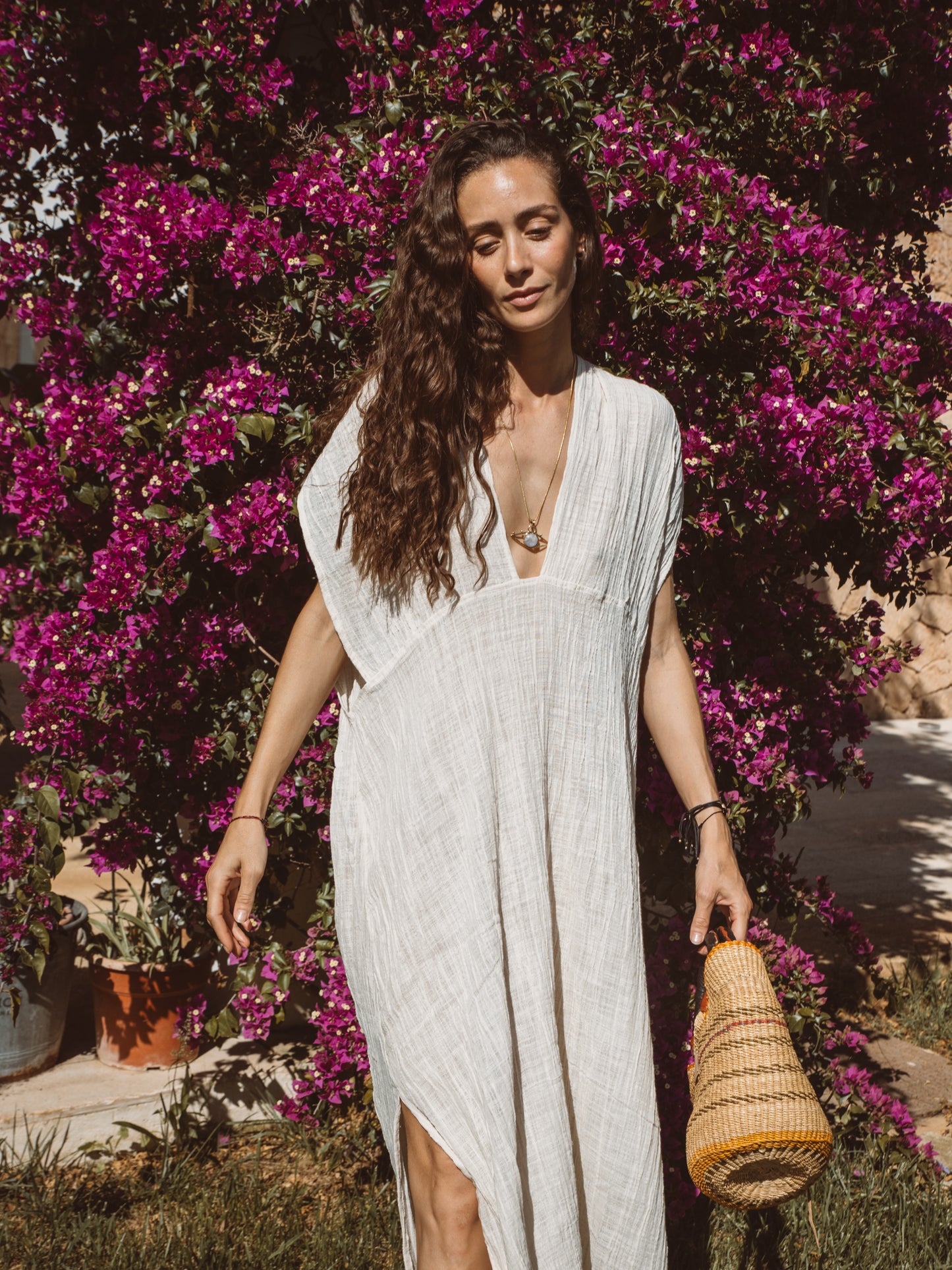NOMAD oversized bamboo cotton dress for women in breathable resort wear style