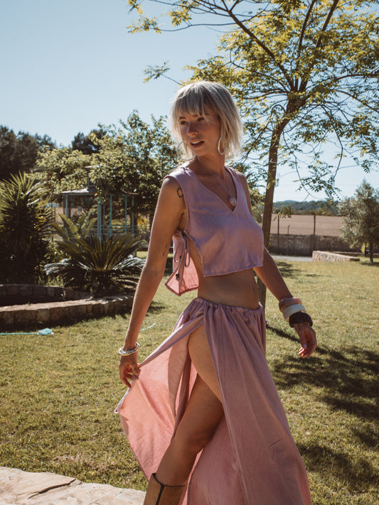 VIENTO skirt and top set for women crafted from soft flowing viscose