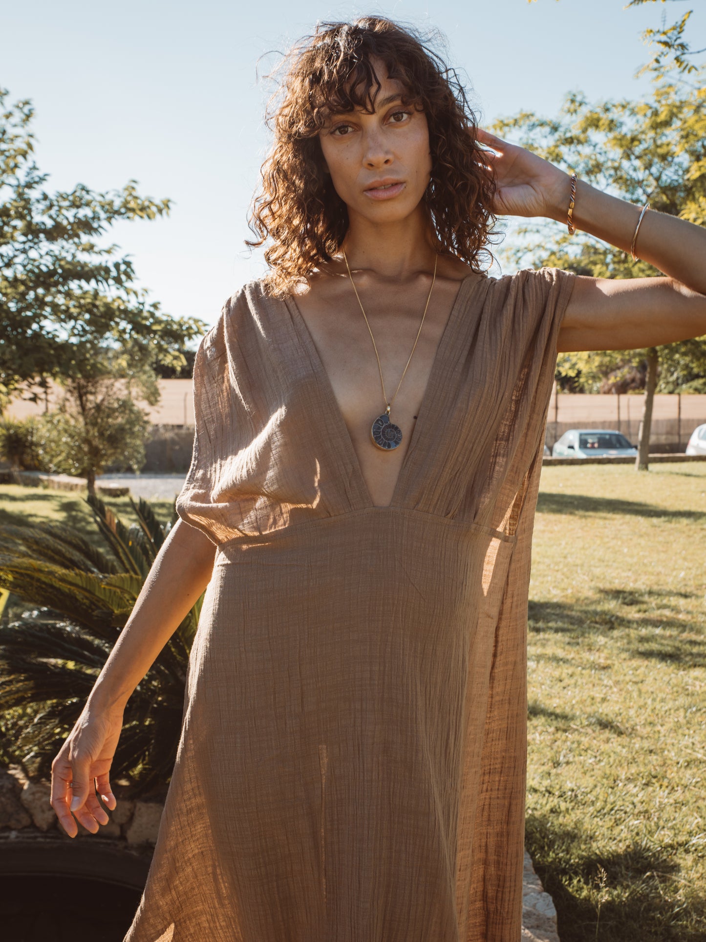 NOMAD oversized bamboo cotton dress for women in breathable resort wear style